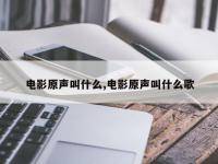 电影原声叫什么,电影原声叫什么歌